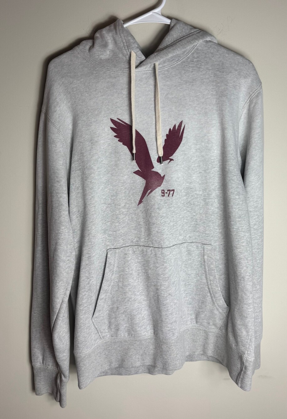 American Eagle Super Soft Large Light Gray Cotton Blend Hoodie